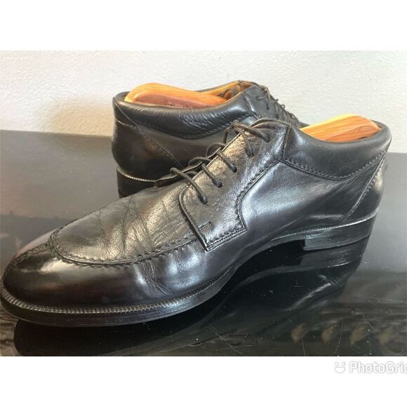 Mezlan Amsterdam Split Toe Derby Black Leather Men’s Handmade Shoes Size 9 M main image 4